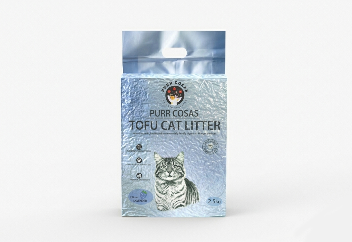 Arena de Tofu para Gatos Lavanda (1 Bolsa - 2,5Kg)