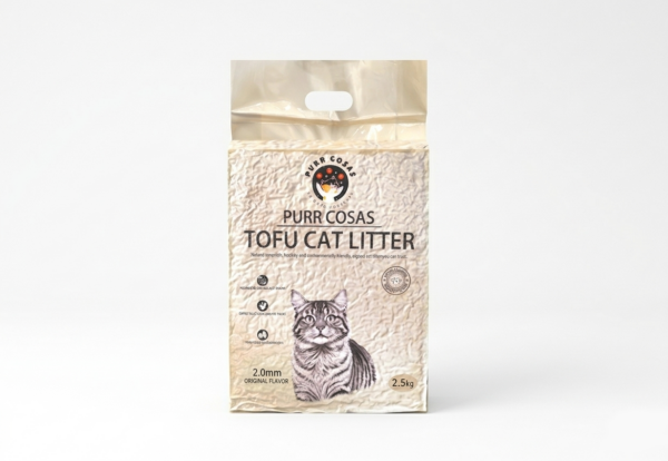 Arena de Tofu para Gatos Natural (1 Bolsa - 2,5Kg)